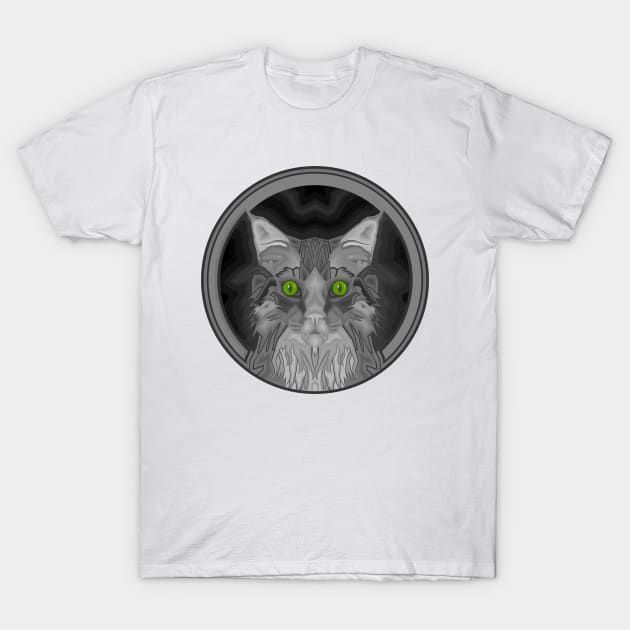 Grey cat T-Shirt by arxitrav